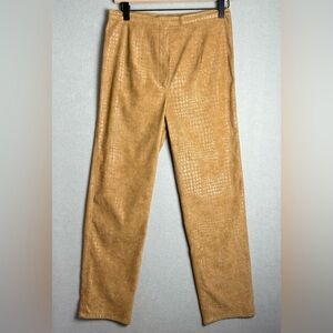 Renfrew Vintage Womens Slacks Jacquard Sheen Printed Animal Print Made in USA 6